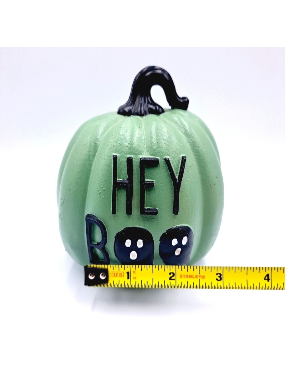 Hey BOO Green Farmhouse Halloween Pumpkin Boo Basket Decor Rustic Fall Ghost - Picture 8 of 8